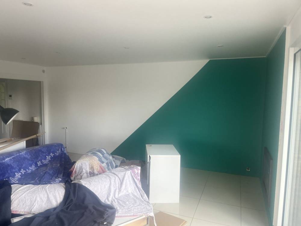 Chambre bleu foncé